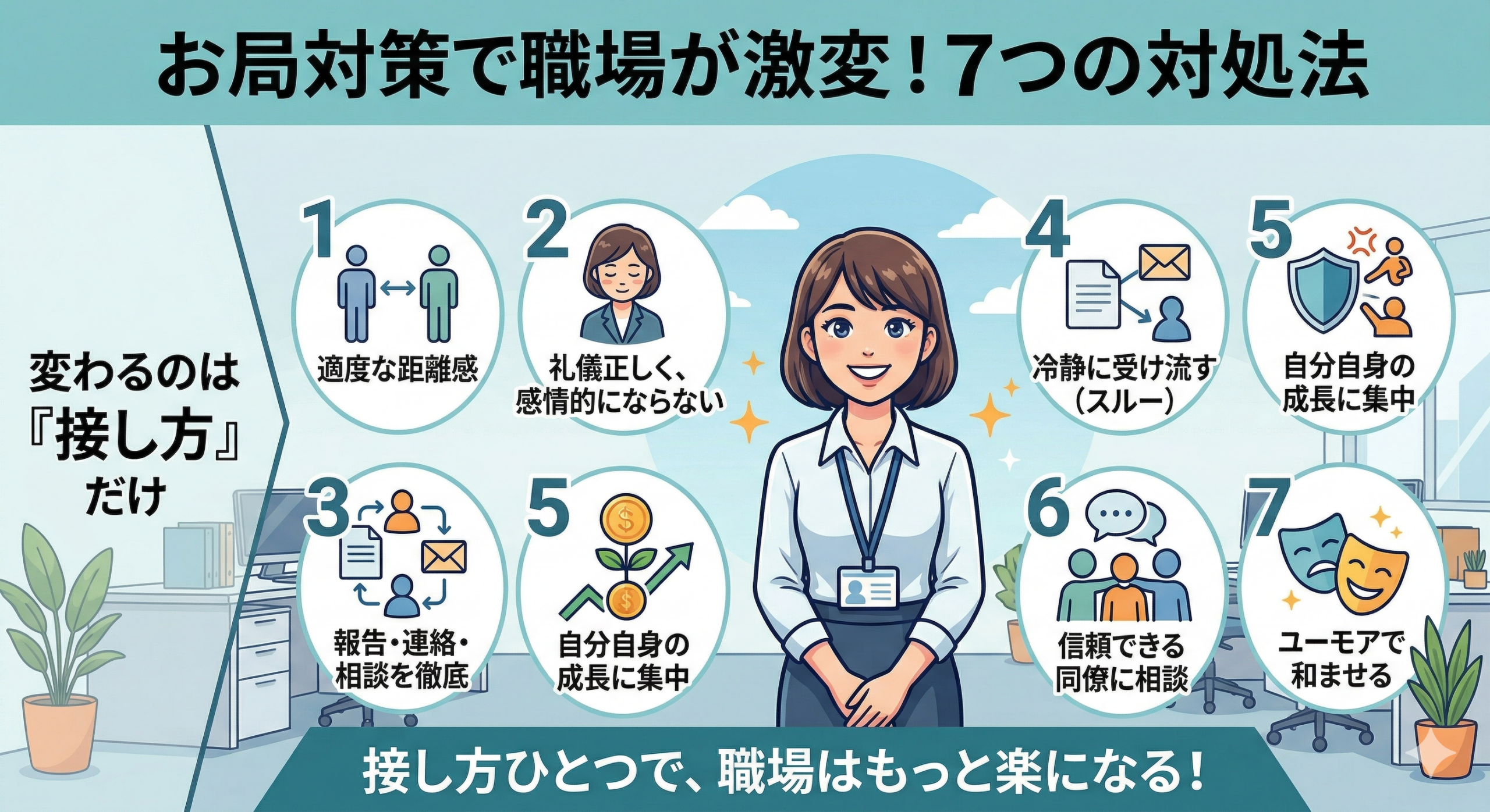 お局の対処法7選｜接し方・扱い方を変えるだけで職場が楽になる
