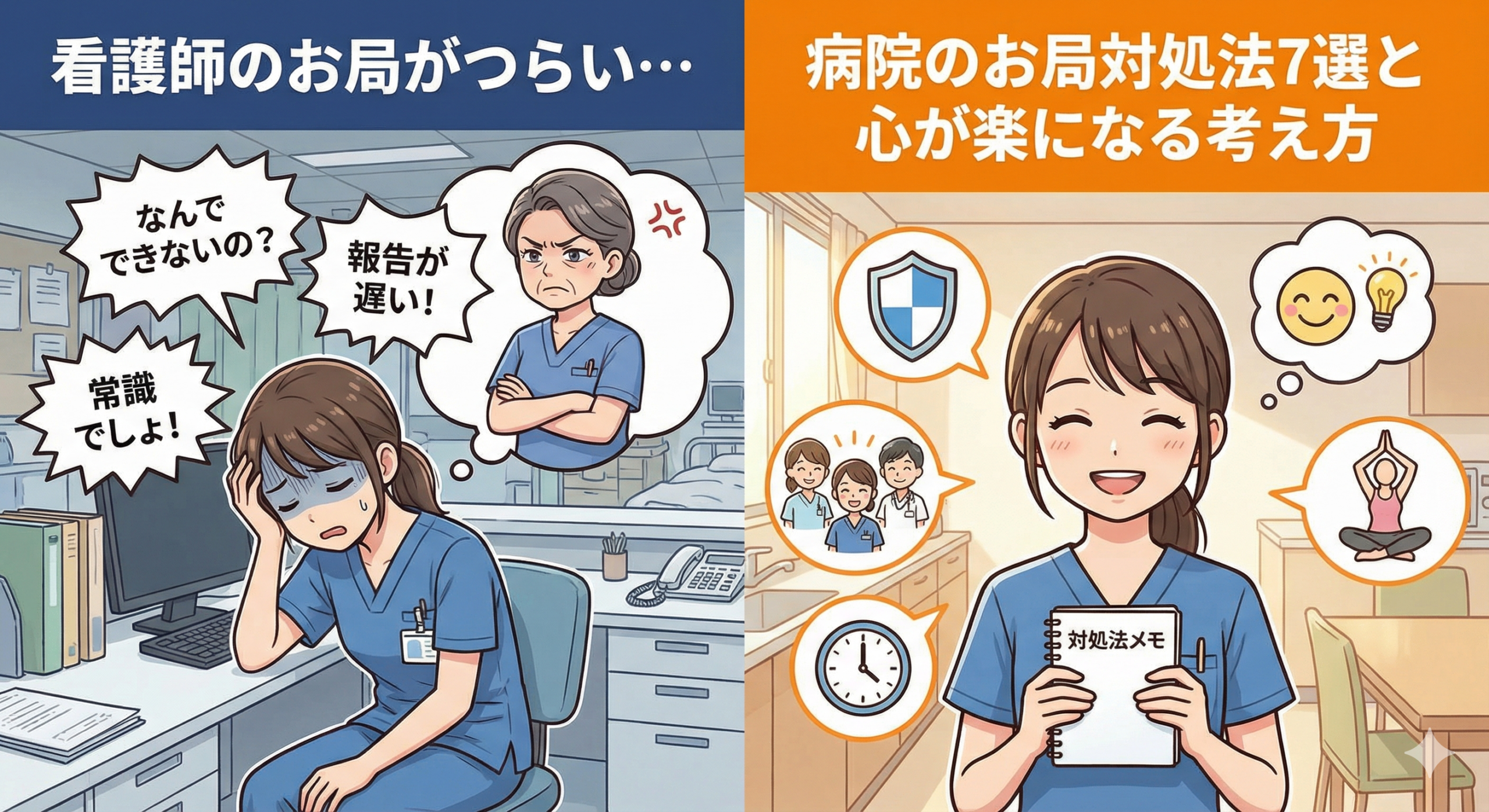 看護師のお局がつらい…病院のお局対処法7選と心が楽になる考え方