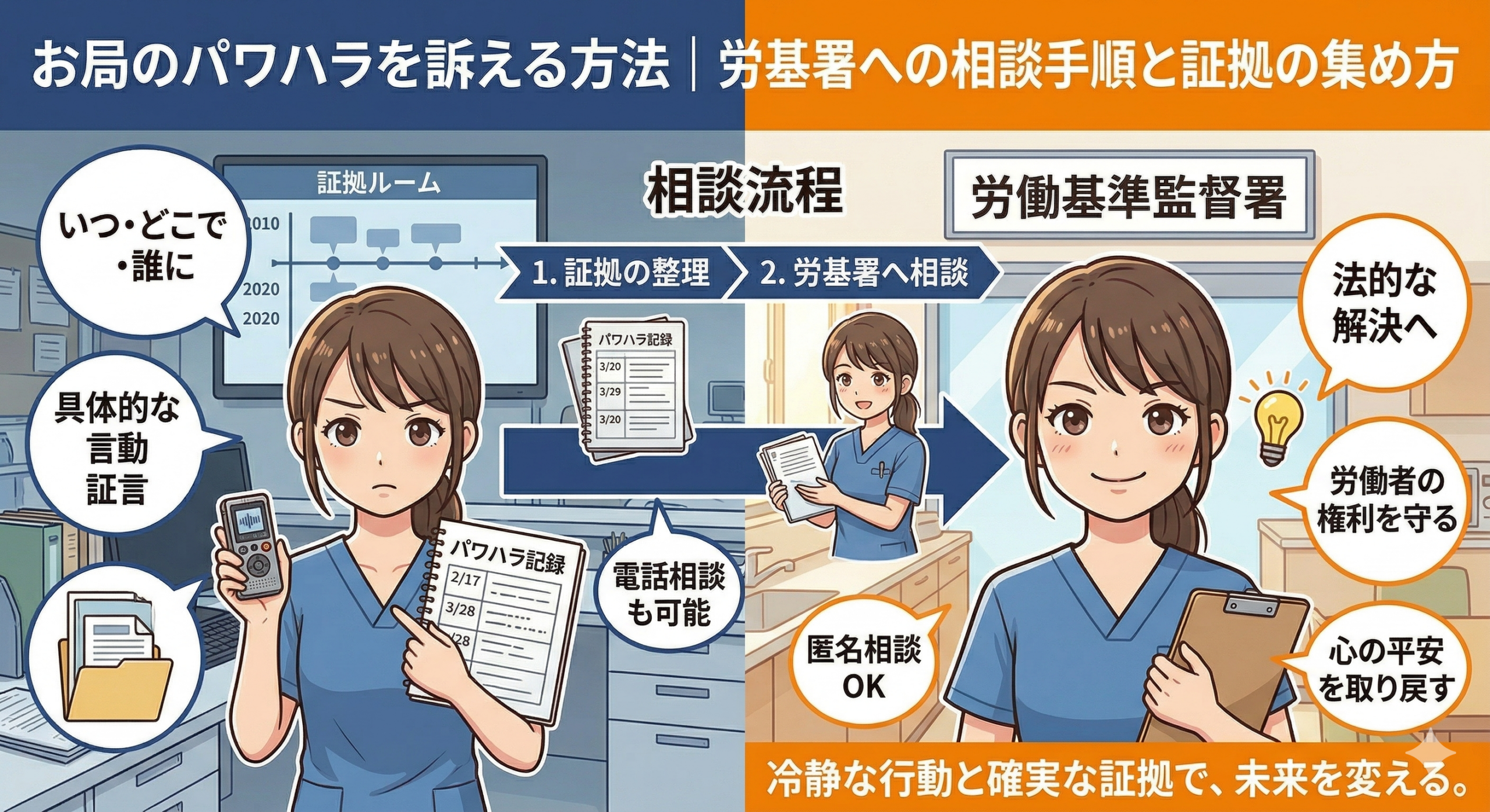 お局のパワハラを訴える方法｜労基署への相談手順と証拠の集め方