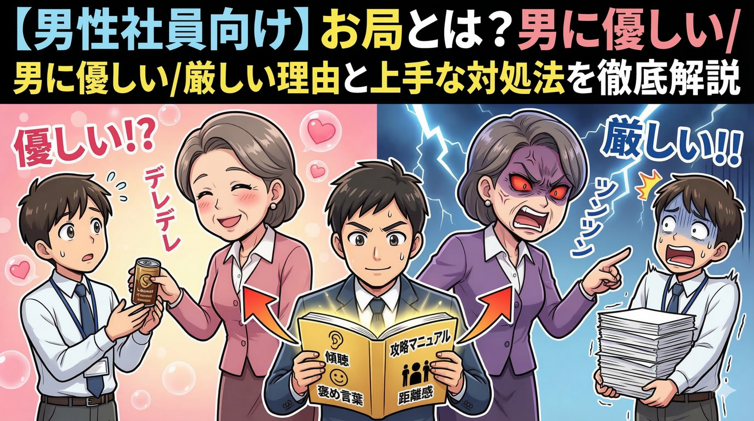 【男性社員向け】お局とは？男に優しい/厳しい理由と上手な対処法を徹底解説