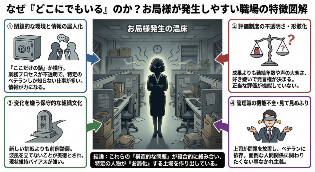 なぜ「どこにでもいる」のか？お局様が発生しやすい職場の特徴