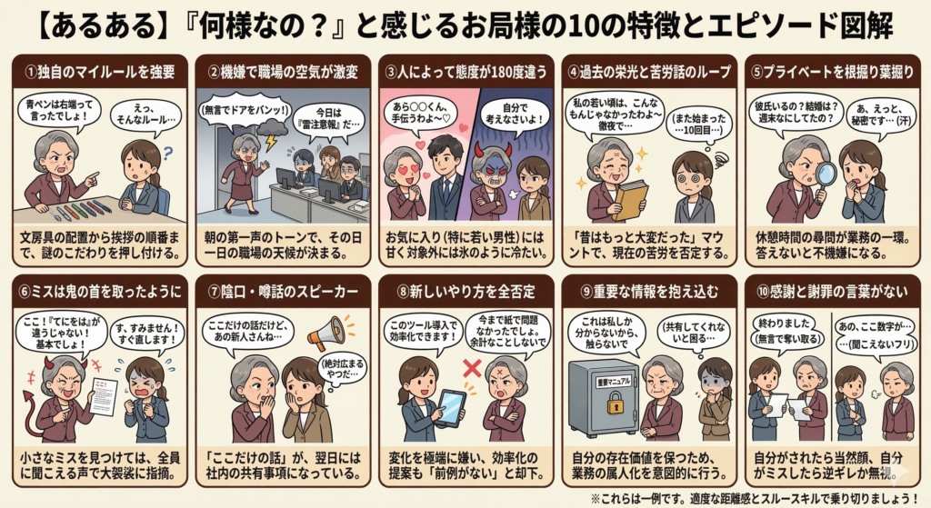 【あるある】「何様なの？」と感じるお局様の10の特徴とエピソード