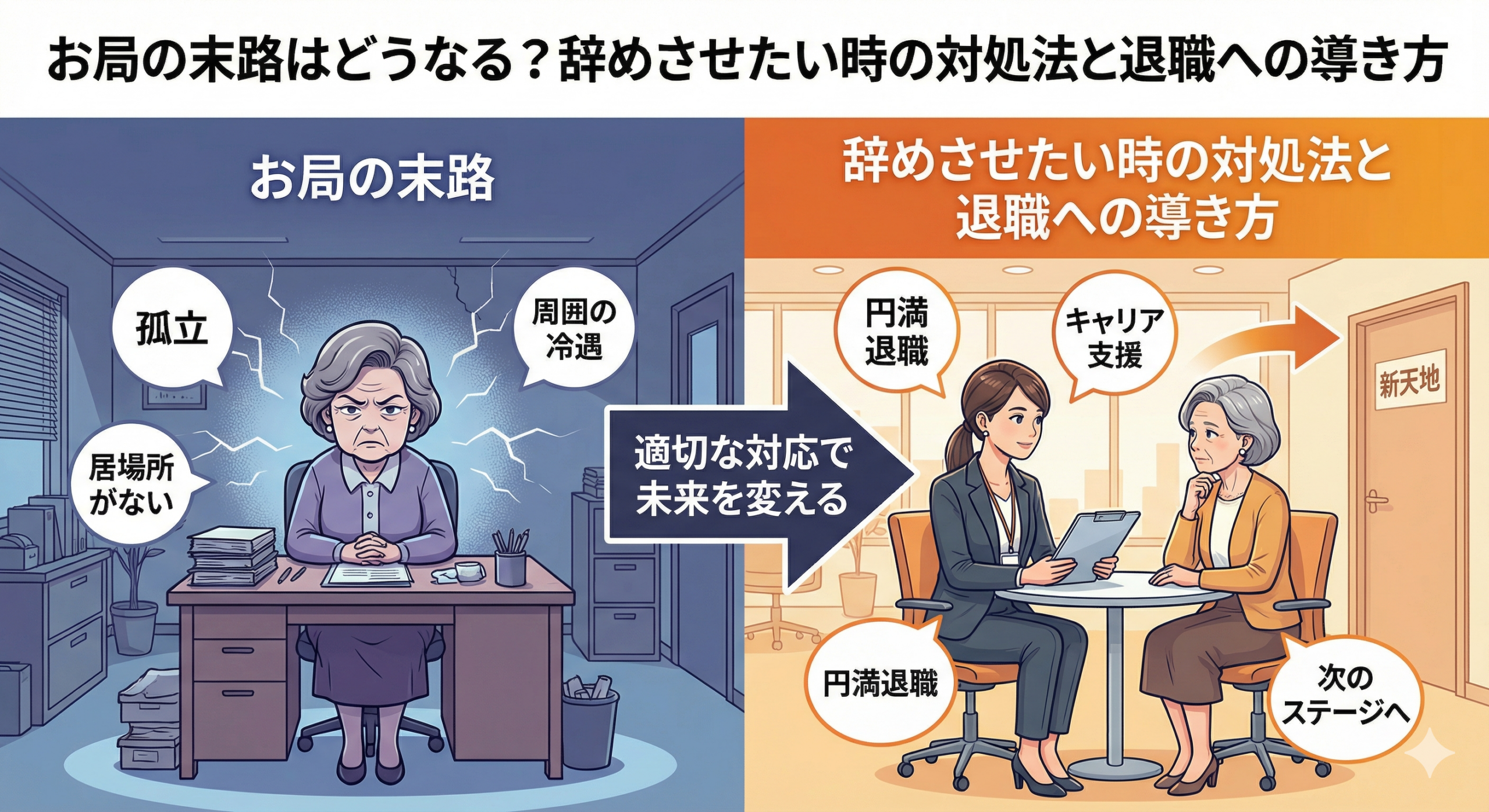 お局の末路はどうなる？辞めさせたい時の対処法と退職への導き方