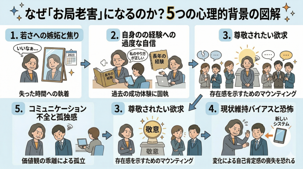 なぜお局老害になるのか？5つの心理的背景